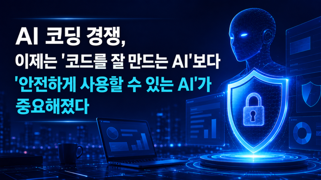 AI 코딩 경쟁, 이제는 '코드를 잘 만드는 AI'보다 '안전하게 사용할 수 있는 AI'가 중요해졌다