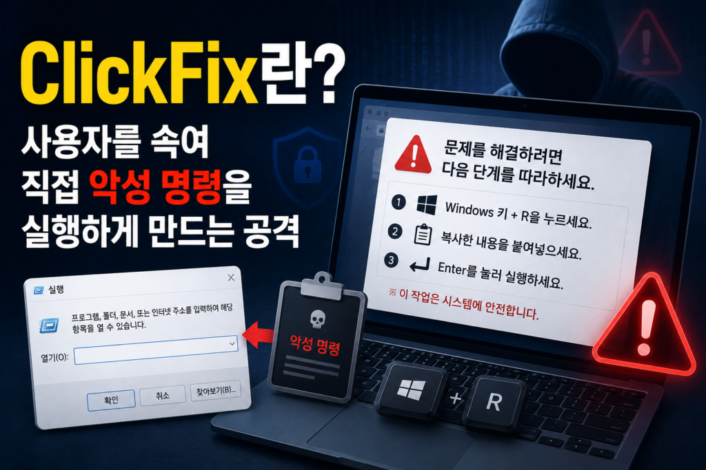 ClickFix란? 사용자를 속여 악성 명령을 실행하게 만드는 공격