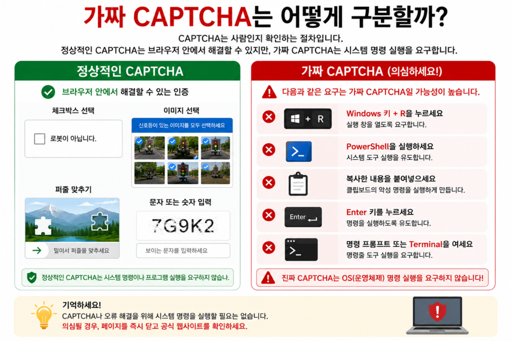 가짜 CAPTCHA는 어떻게 구분할까?
