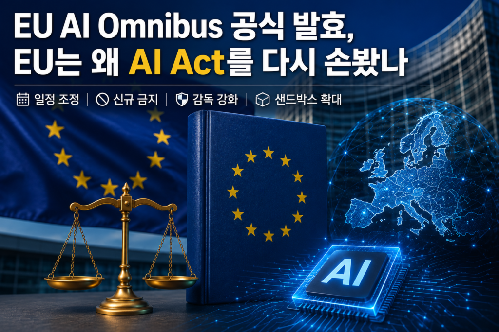 EU AI Omnibus 공식 발효, EU는 왜 AI Act를 다시 손봤나