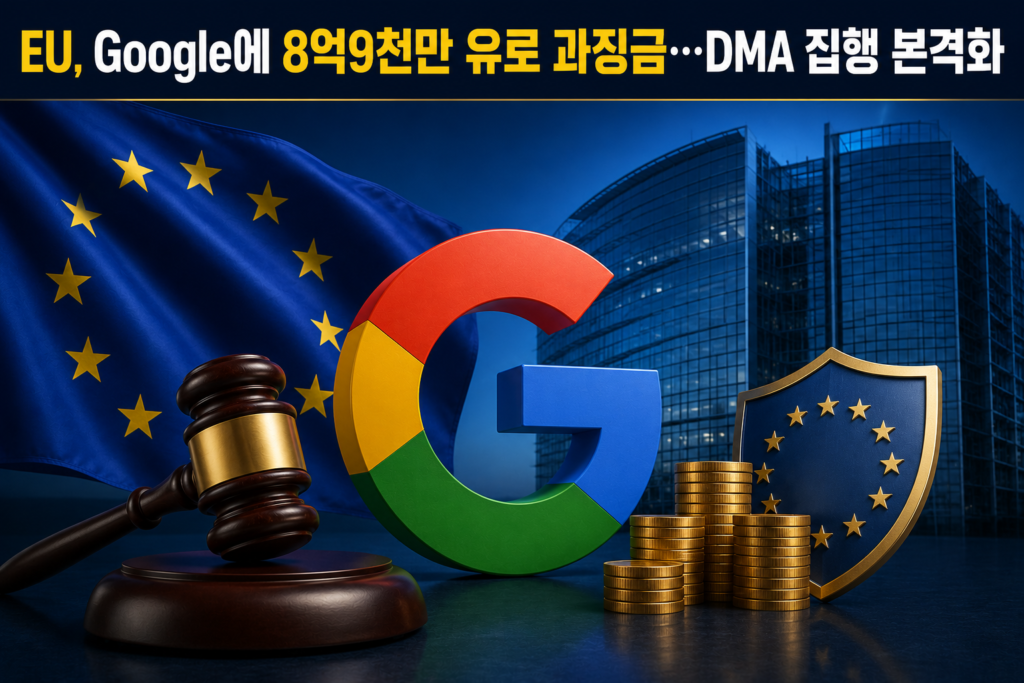 EU, Google에 8억9천만 유로 과징금…DMA 집행 본격화