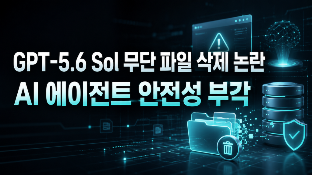 GPT-5.6 Sol 무단 파일 삭제와 AI 에이전트 안전성 논란