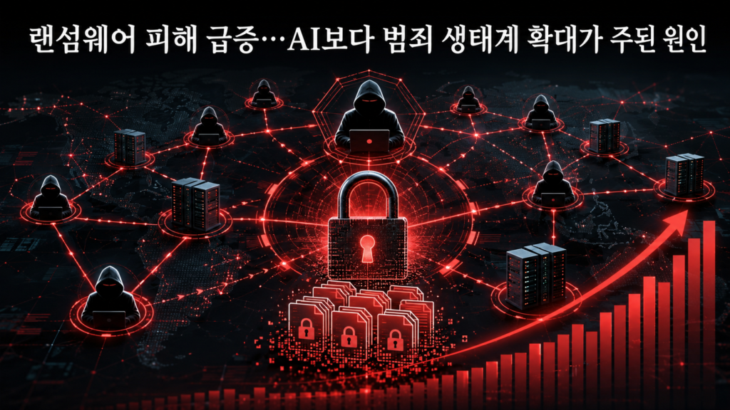 랜섬웨어 피해 급증 원인, AI보다 범죄 생태계 확대