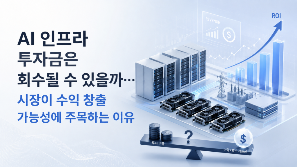 AI 인프라 투자금은 회수될 수 있을까…시장이 수익 창출 가능성에 주목하는 이유
