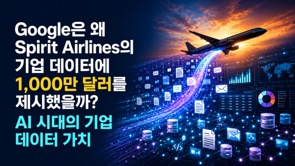 Google은 왜 Spirit Airlines의 기업 데이터에 1,000만 달러를 제시했을까? AI 시대의 기업 데이터 가치