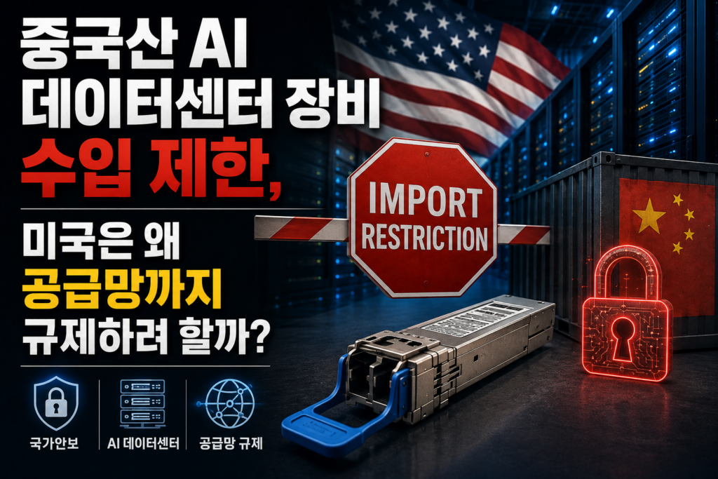 중국산 AI 데이터센터 장비 수입 제한, 미국은 왜 공급망까지 규제하려 할까?