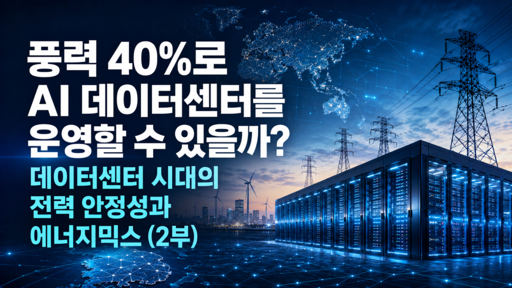 풍력 40%로 AI 데이터센터를 운영할 수 있을까? 데이터센터 시대의 전력 안정성과 에너지믹스 (2부)